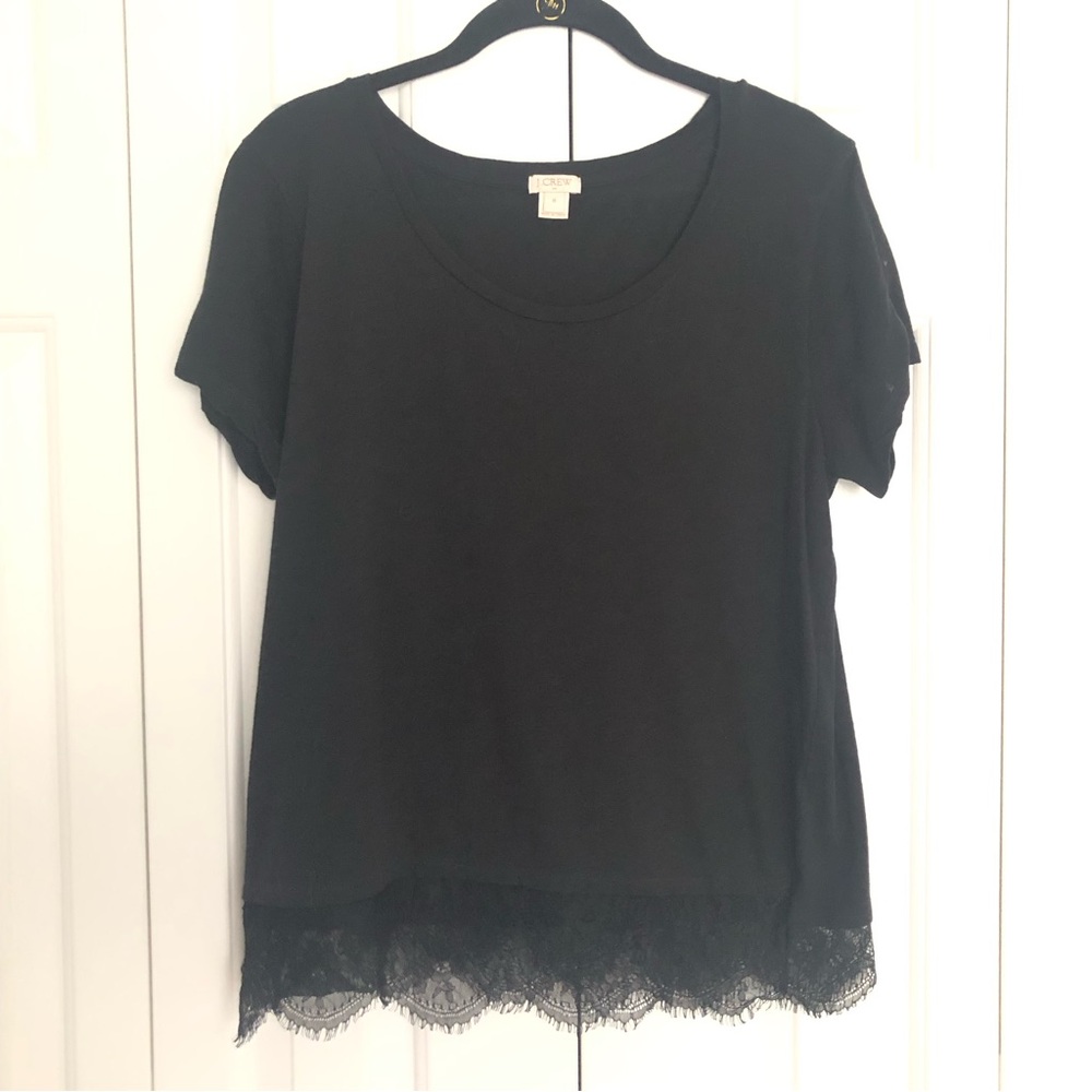 2/$10! J. Crew Lace Trim Shirt